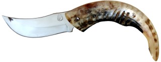 Imposant Couteau de Berger Traditionnel en Corne et Lame Oxydable 