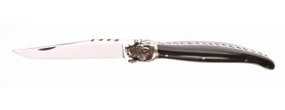Laguiole Sanglier Mitre Argent Corne de Bufle