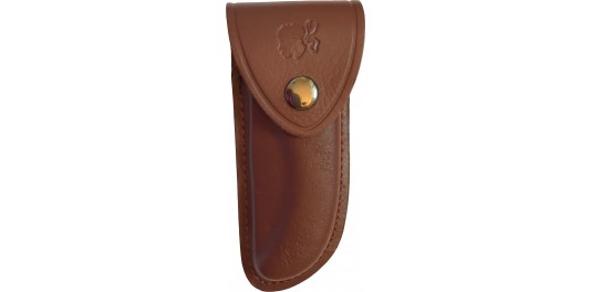 Etui en cuir marron grand modèle