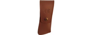 Etui en cuir  marron long 