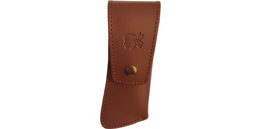 Etui en cuir  marron long 