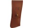 Etui en cuir  marron long 