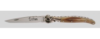Laguiole Mouflon Mitre Argent Corne Blonde