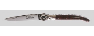 Laguiole Mouflon Mitre Argent Bois d'Amourette
